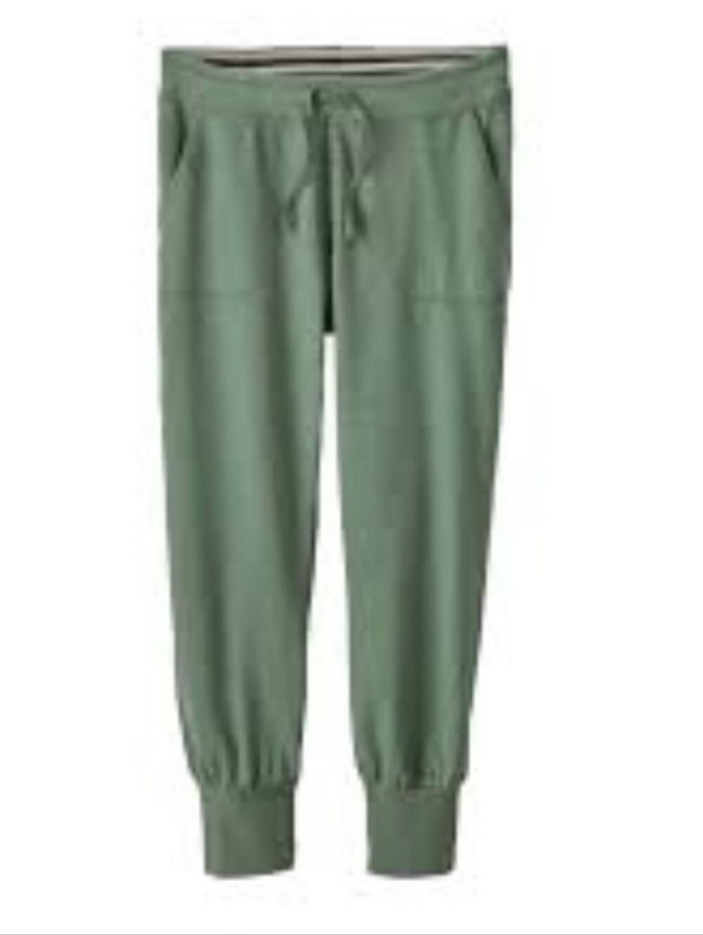 Patagonia Ahnya Soft Organic Cotton Jogger Pants With Pockets Green Medium EUC